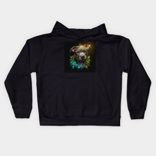 Glowy Pit Bull Puppy Kids Hoodie